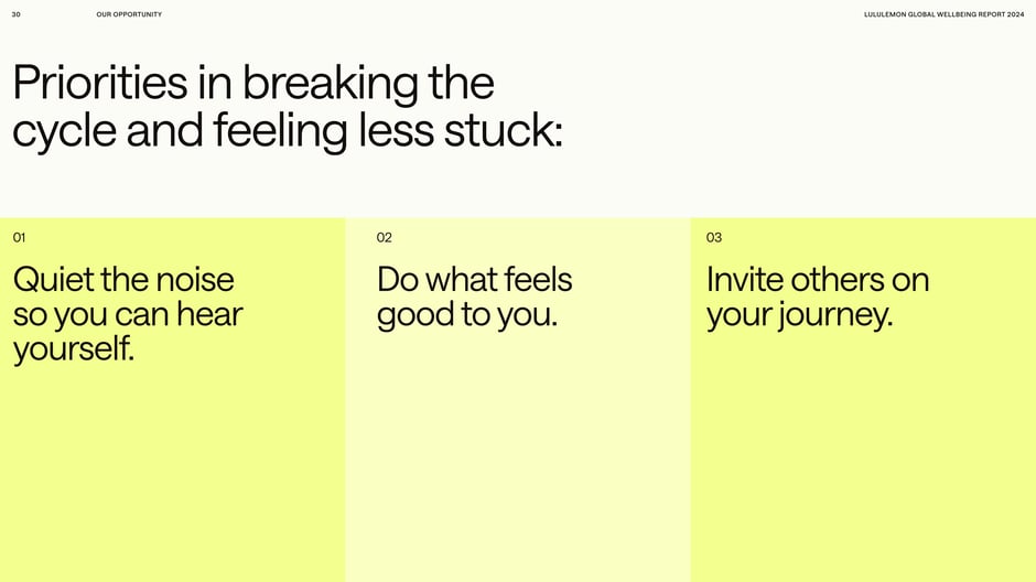 Priorities in breaking the cycle and feeling less stuck