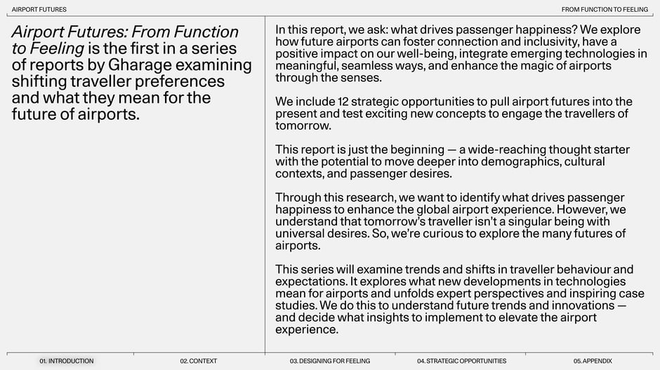 Report scope: exploring passenger happiness and futures