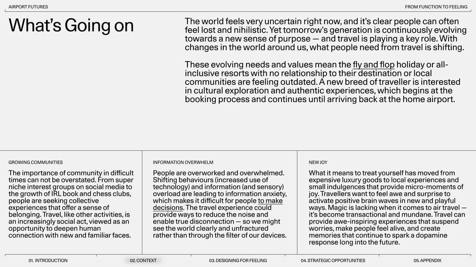 What's going on: shifting traveller needs and values