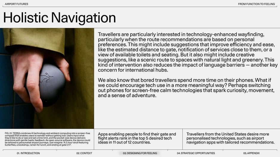 Proposes technology-enhanced wayfinding that recommends routes and services based