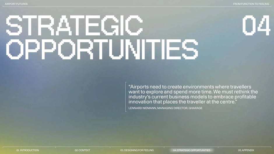 Section header introducing strategic opportunities for airports to rethink business