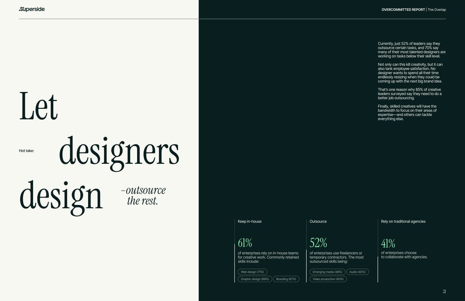 Let designers design: outsource the rest