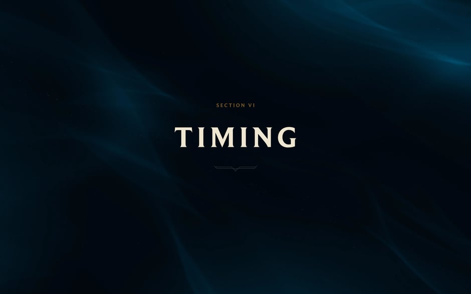 Introduces timing as a core VFX principle and signals