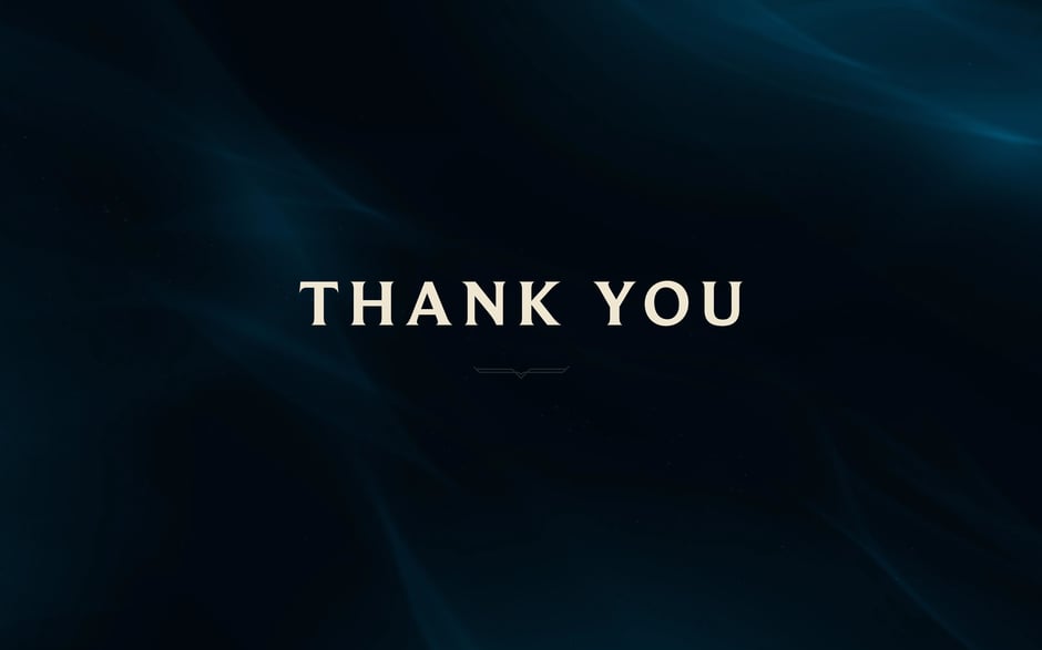 Closing slide offering a simple thank-you to conclude the timing