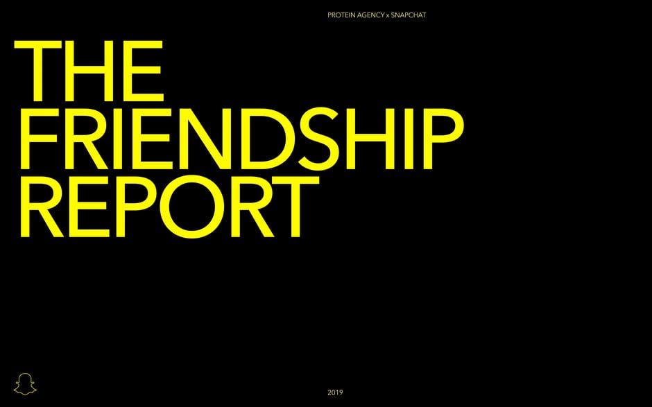 Snapchat Friendship Report 2019 — cover slide