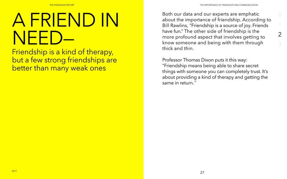 A friend in need: a few strong friendships act like therapy