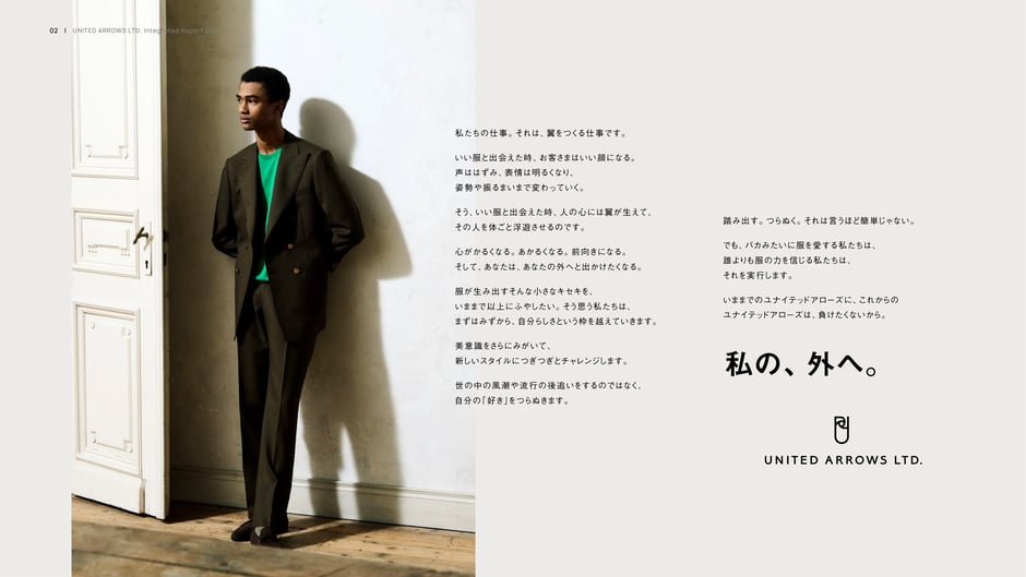 United Arrows Integrated Report 2023 — slide preview 3