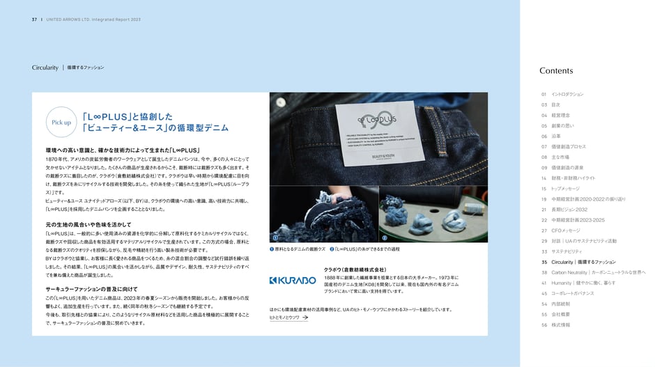 L∞PLUS collaboration: circular denim with Kurabo