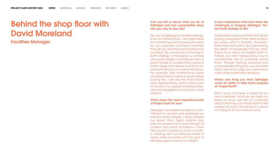 Behind the shop floor: David Moreland