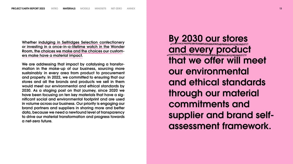 Commitment: all stores and products meet standards by 2030