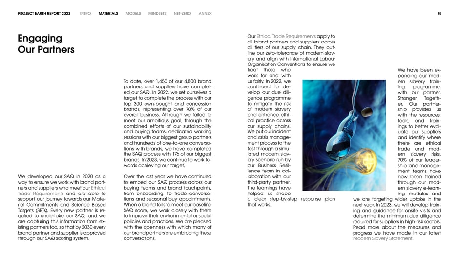 Engaging brand partners via SAQ, due diligence and training