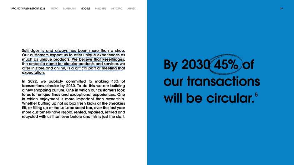 By 2030 45% of our transactions will be circular