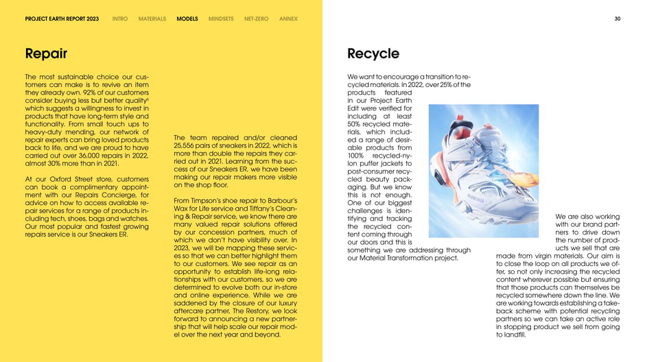 Repair and Recycle: extending product life and recycled content