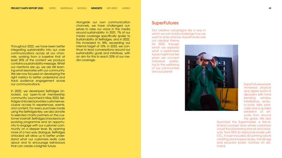 SuperFutures campaigns and Selfridges Unlocked membership