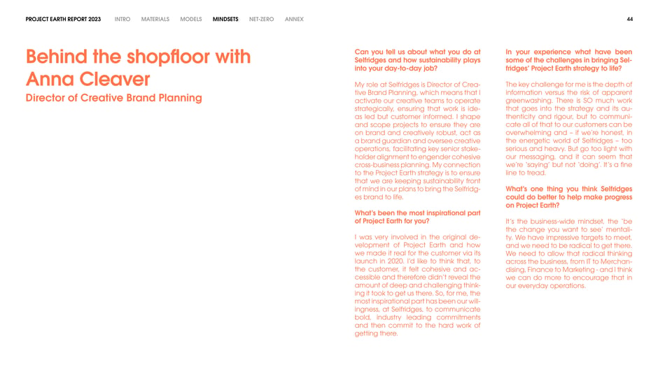 Behind the shopfloor with Anna Cleaver