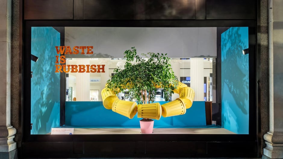 Waste is Rubbish window installation