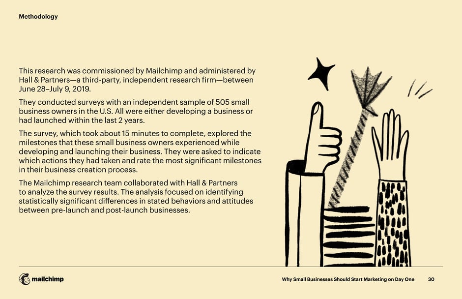 Details of the Mailchimp and Hall & Partners survey conducted