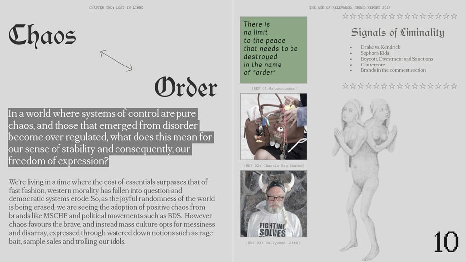 As systems oscillate between disorder and heavy regulation, cultural 'chaos'