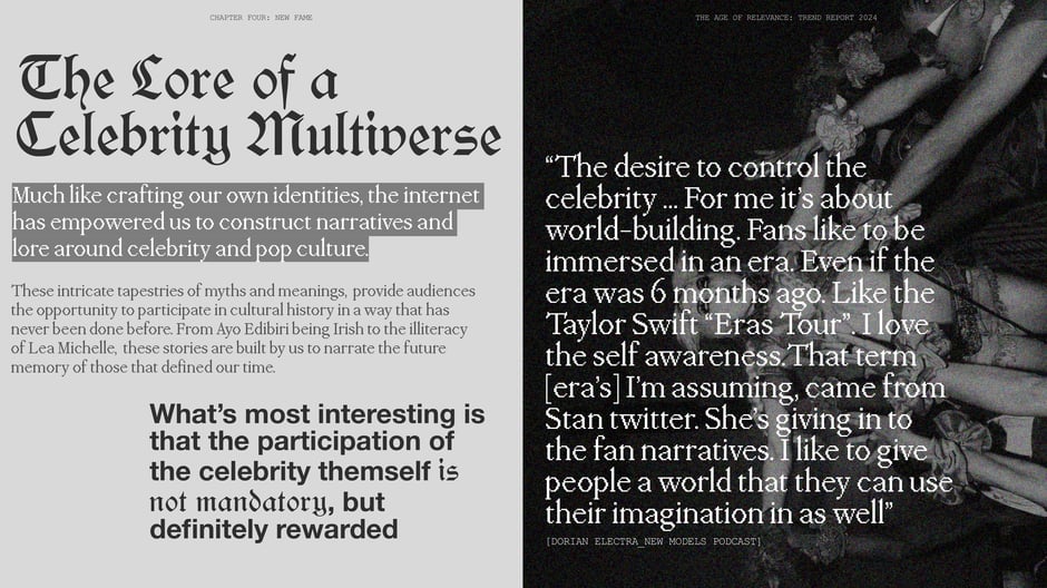 The Lore of a Celebrity Multiverse