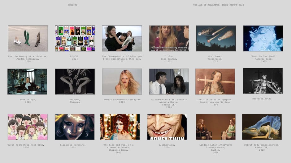 Additional credits and archival sources for the report's visual references