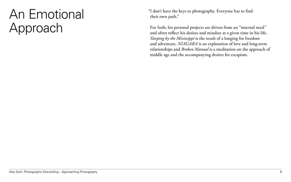 Each project grows from an internal emotional need
