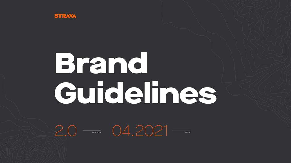 Strava Brand Guidelines 2021 — cover slide