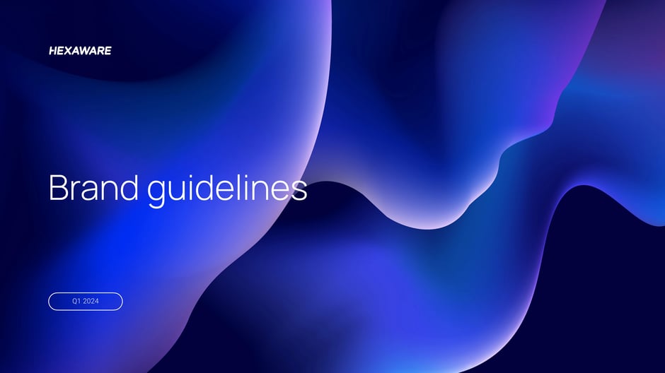 Hexaware Brand Guidelines 2024 — cover slide