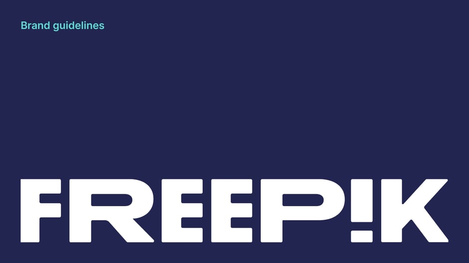 Freepik Brand Guidelines 2023 — cover slide