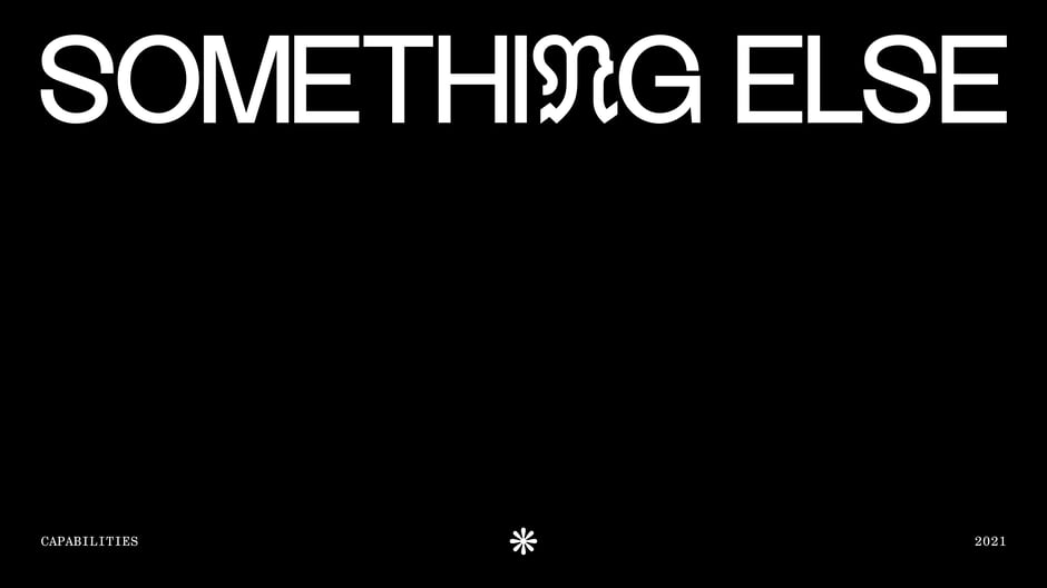 Something Else Capabilities Deck 2021 — cover slide