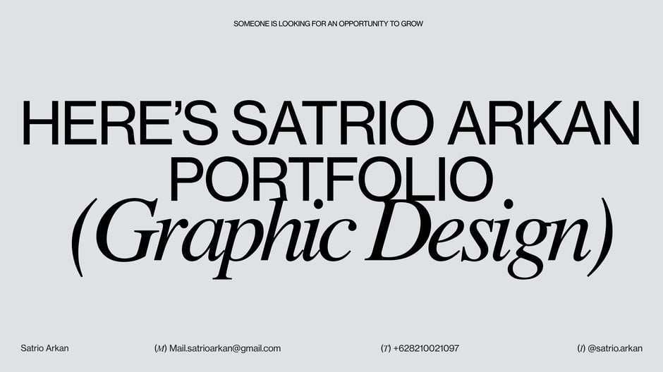 Satrio Arkan Portfolio 2022 — cover slide