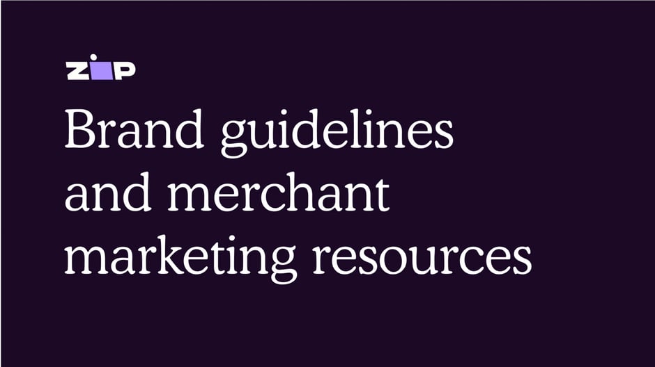 Zip Brand Guidelines — cover slide