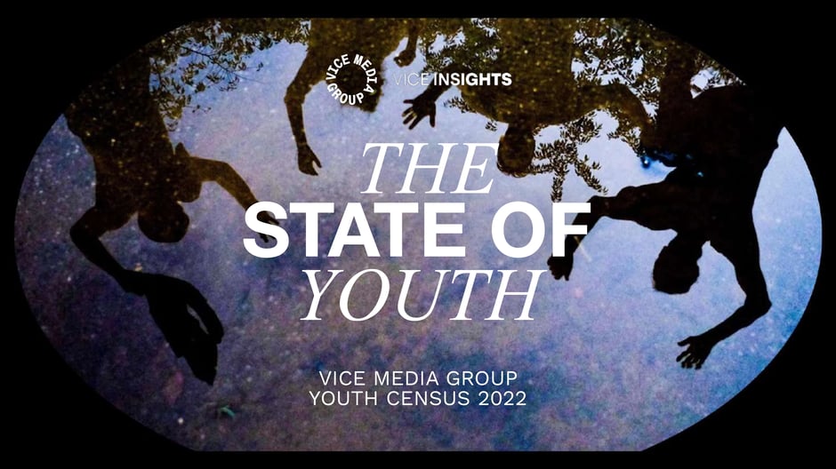 Vice Media Group Youth Census 2022 — cover slide