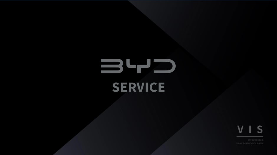 BYD Service Visual Identification System 2023 — cover slide