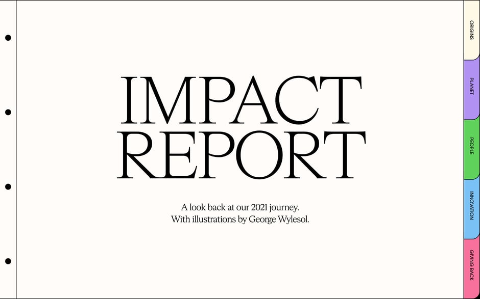 PANGAIA Impact Report 2021 — cover slide