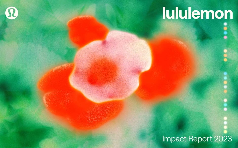 Lululemon Impact Report 2023 — cover slide