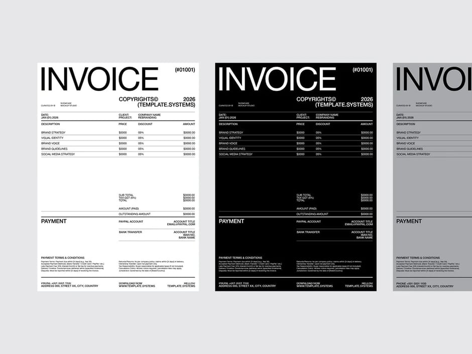 Invoice - Template 001, preview 3