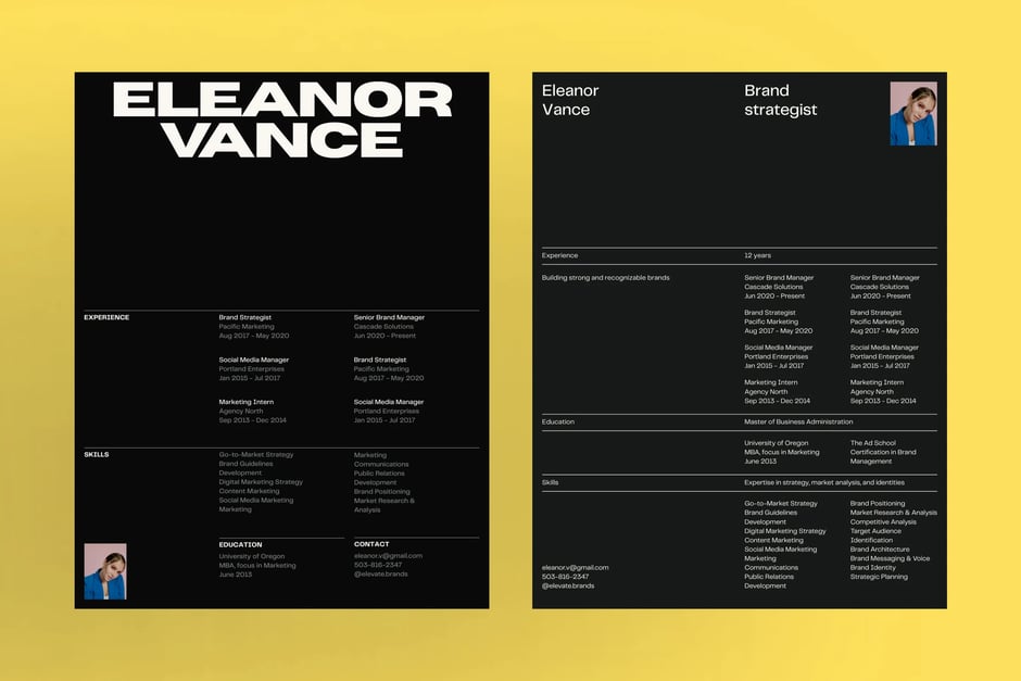 Minimalist Canva Resume Template, preview 3