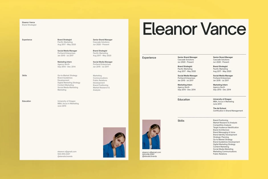 Minimalist Canva Resume Template, preview 4