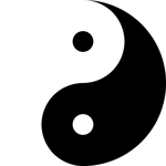 yin and yang, harmony, black