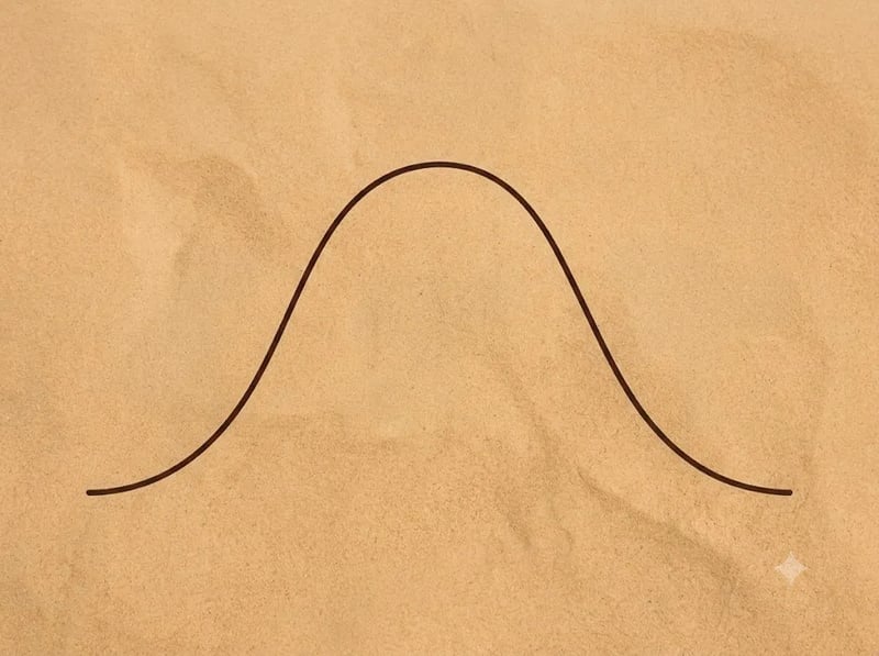 Minimalist looping line illustrating a slow breath cycle