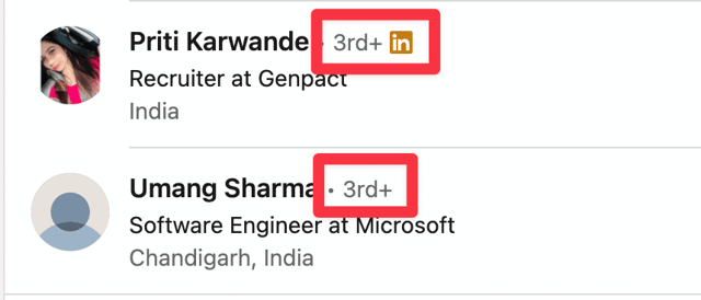 Verbindung 3. Grades linkedin