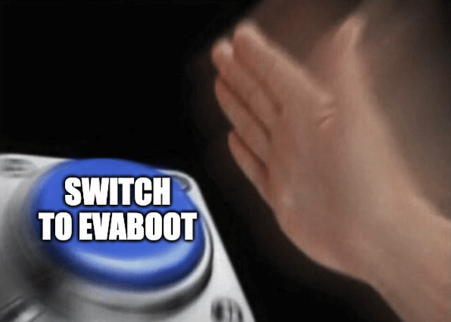 cambiar de evaboot a wiza
