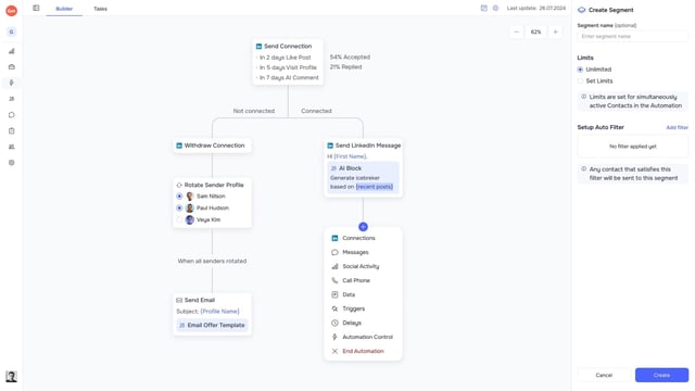 get sales multistep sequence