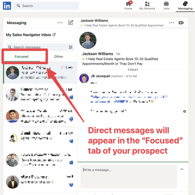 linkedin direct messages