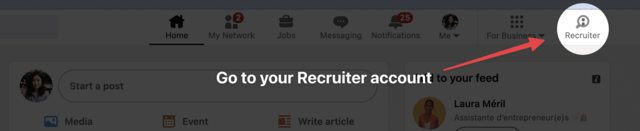 comment accéder au compte  linkedIn recruiter