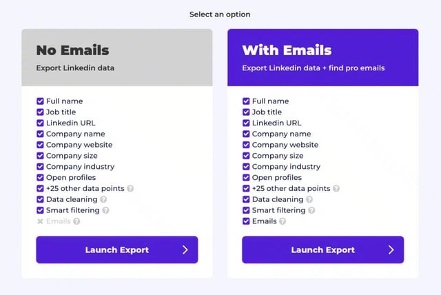 exportar leads de linkedin sales navigator con o sin emails