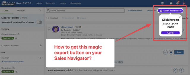 exportar clientes potenciales desde linkedin sales navigator