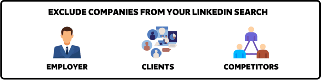 exclude company from linkedin search