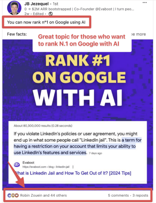 pourquoi les gens aiment vos publications LinkedIn