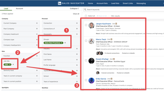 find decision makers linkedin groups